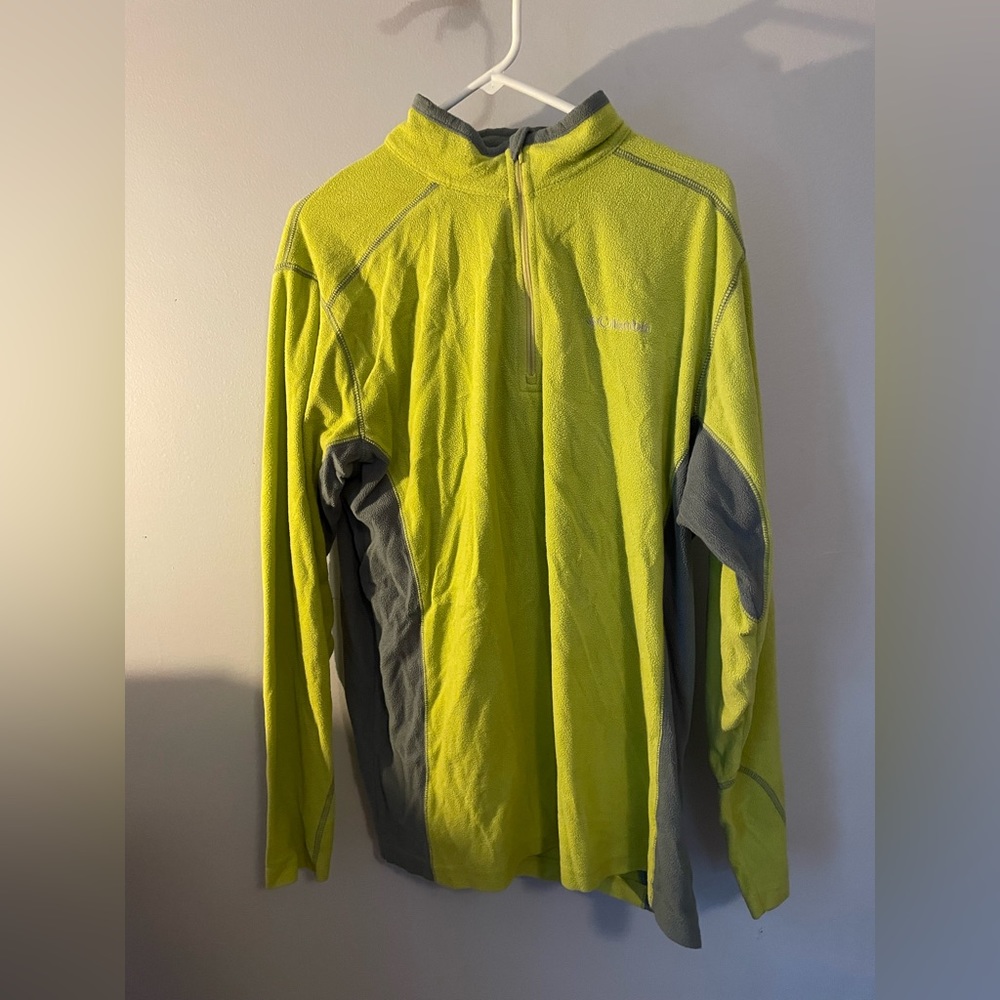 columbia quarter zip pull over men’s size large
